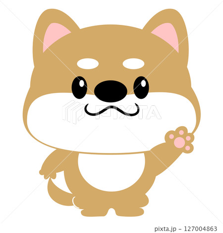 柴犬　豆しば　犬　かわいい　動物　キャラクター　主線なし 127004863