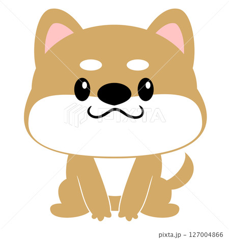柴犬　豆しば　犬　かわいい　動物　キャラクター　主線なし 127004866