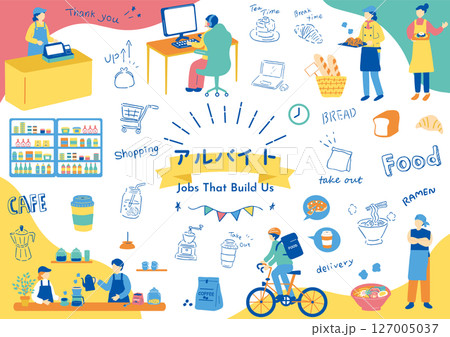 アルバイトを頑張る人たち 127005037