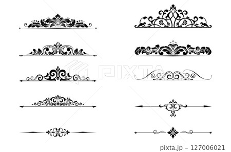 Vintage set. Floral elements for design monograms, invitations, frames, menus and labels. Graphic design of the website, cafes, boutiques, hotels, wedding invitations. 127006021