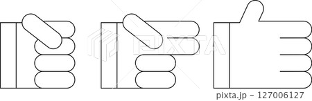 グー、チョキ、パーのアイコン グー、チョキ、パーのアイコン 127006127