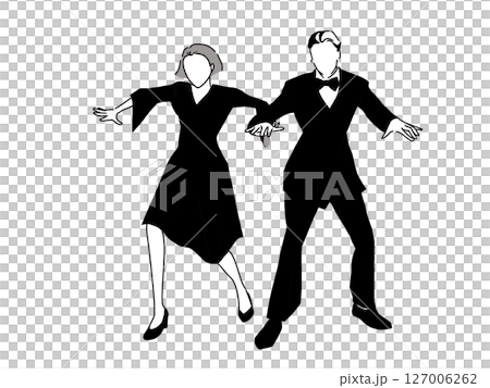 ダンスをする男女のペア 127006262