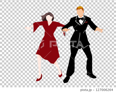 一對男女在跳舞 一對男女在跳舞 127006264