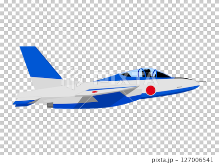 藍色戰鬥機在天空中飛翔 127006541