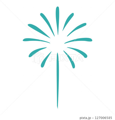 シンプルな打ち上げ花火のイラスト 127006585