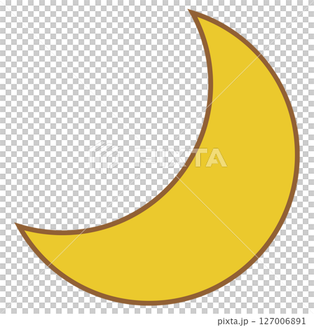 Simple moon illustration icon 127006891