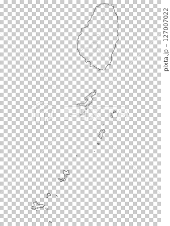 白地図 セントビンセント・グレナディーン 白地図 セントビンセント・グレナディーン 127007022
