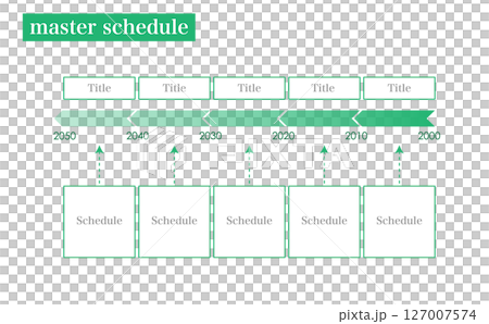 2000年から2050年の長期計画表・年表のイラスト素材 2000年から2050年の長期計画表・年表のイラスト素材 127007574