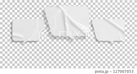 White speech bubble crumpled paper isolated on transparent background White speech bubble crumpled paper isolated on transparent background 127007853