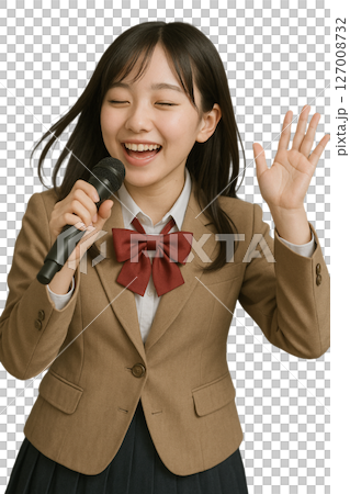 カラオケを楽しむ女子学生 127008732