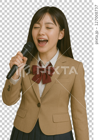 カラオケをする生徒 127008737