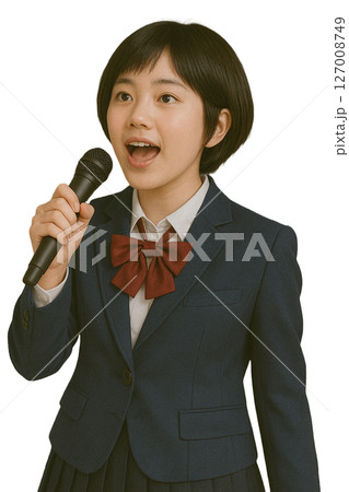 歌う女子高生 127008749
