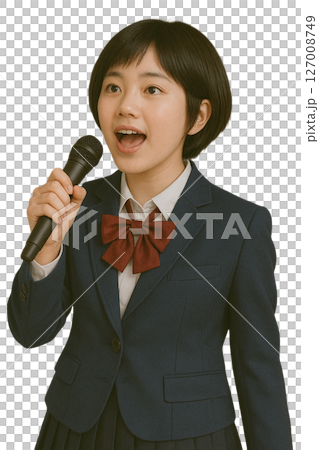 歌う女子高生 127008749