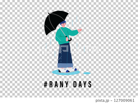 一個男人用一把雨傘 127009061