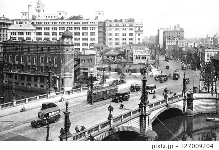 古写真　1933-1945年　東京　日本橋のパノラマ 127009204