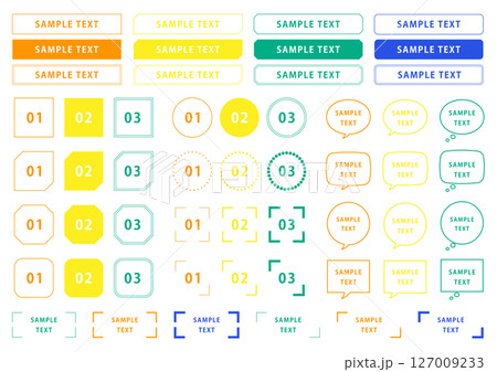 シンプルでかわいいフレーム 127009233