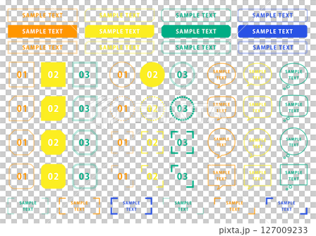 シンプルでかわいいフレーム 127009233