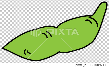 以平面顏色繪製的毛豆插圖 以平面顏色繪製的毛豆插圖 127009714