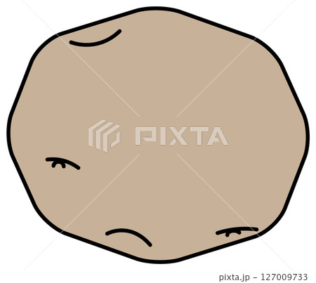 フラットカラーで描かれたじゃがいものイラスト 127009733
