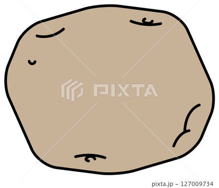 フラットカラーで描かれたじゃがいものイラスト 127009734