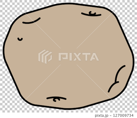 用平面顏色繪製的馬鈴薯插圖 127009734