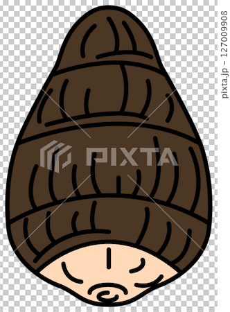 Taro illustration drawn in flat colors Taro illustration drawn in flat colors 127009908