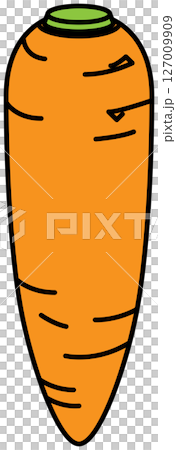 Carrot illustration drawn in flat color 127009909