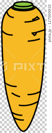 フラットカラーで描かれたにんじんのイラスト フラットカラーで描かれたにんじんのイラスト 127009910