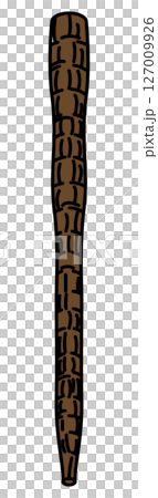 フラットカラーで描かれたごぼうのイラスト フラットカラーで描かれたごぼうのイラスト 127009926