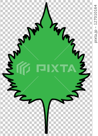 フラットカラーで描かれた紫蘇のイラスト 127010164