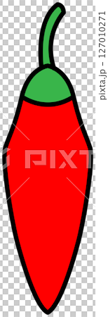 用平面顏色繪製的辣椒插圖 用平面顏色繪製的辣椒插圖 127010271