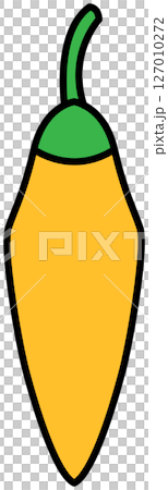 用平面顏色繪製的辣椒插圖 127010272