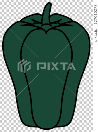 Bell pepper illustration drawn in flat colors Bell pepper illustration drawn in flat colors 127010278