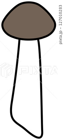 フラットカラーで描かれたしめじのイラスト 127010283