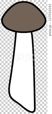 フラットカラーで描かれたしめじのイラスト 127010283