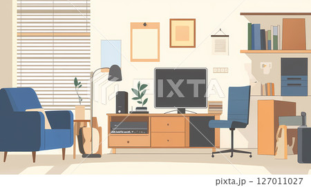 モダンな部屋のイラスト 127011027