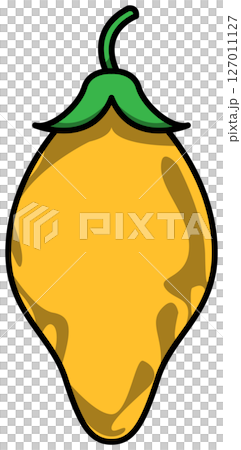 色付きの丸ごととうがらしのイラスト 127011127