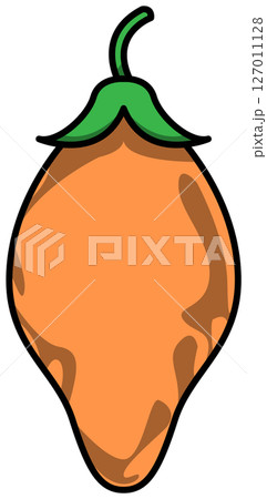 色付きの丸ごととうがらしのイラスト 色付きの丸ごととうがらしのイラスト 127011128
