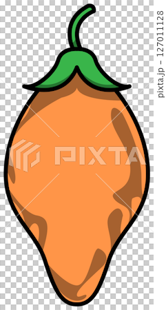 色付きの丸ごととうがらしのイラスト 色付きの丸ごととうがらしのイラスト 127011128