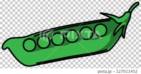 整個荷蘭豆的彩色插圖 127011452