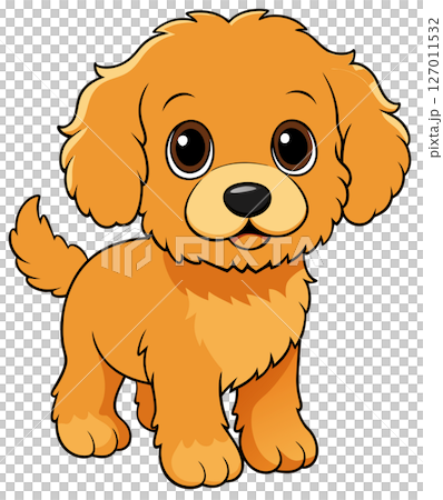 puppy dog with tongue isolated 127011532