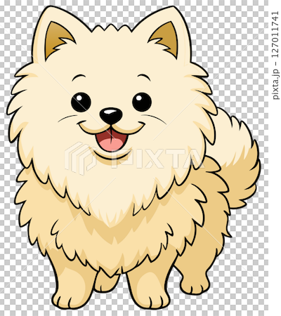 cartoon dog in a scarf cartoon dog in a scarf 127011741