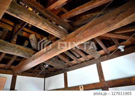 中部地方・松本城・戦国時代の日本最古のお城を観光するイメージ、天守閣の眺め・長野県松本市(9) 127011905