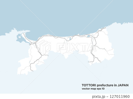 日本の鳥取県のシンプルなロードマップ 127011960