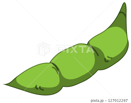 リアルな影付き枝豆のベクターイラスト リアルな影付き枝豆のベクターイラスト 127012297