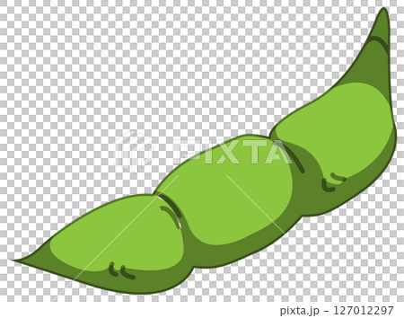 リアルな影付き枝豆のベクターイラスト リアルな影付き枝豆のベクターイラスト 127012297