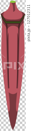 リアルな影付きオクラのベクターイラスト リアルな影付きオクラのベクターイラスト 127012311