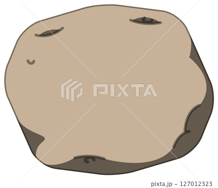 リアルな影付きじゃがいものベクターイラスト リアルな影付きじゃがいものベクターイラスト 127012323