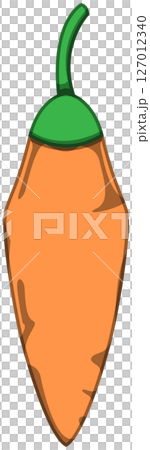 リアルな影付きとうがらしのベクターイラスト リアルな影付きとうがらしのベクターイラスト 127012340