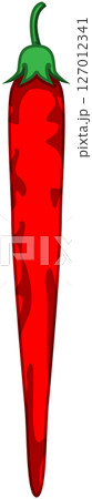 リアルな影付きとうがらしのベクターイラスト 127012341